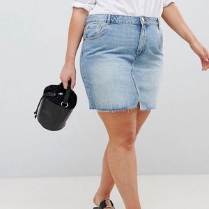 ASOS Curve Pelmet Denim Mini Skirt - Size 16